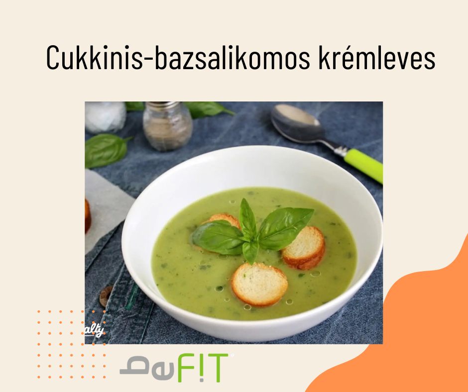 Cukkinis-bazsalikomos krémleves