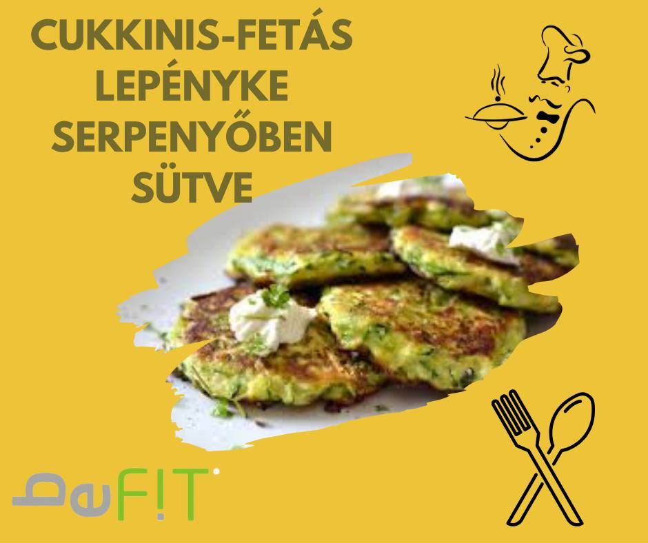 Cukkinis-fetás lepényke serpenyőben sütve