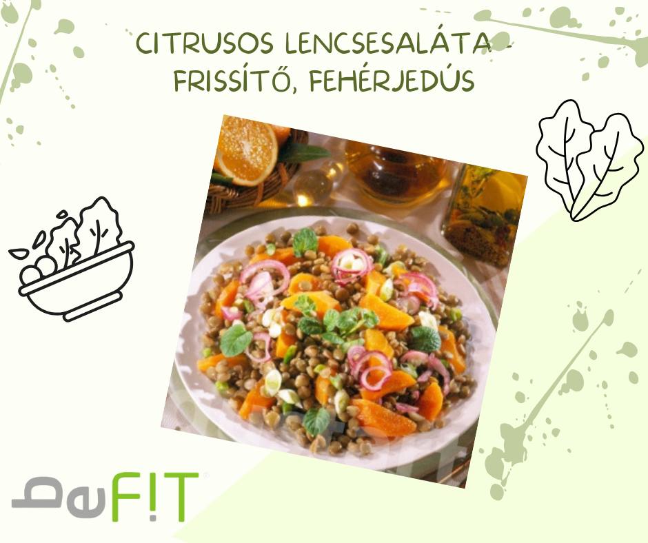 Citrusos lencsesaláta