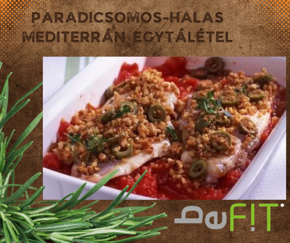 Mediterrán paradicsomos halragu