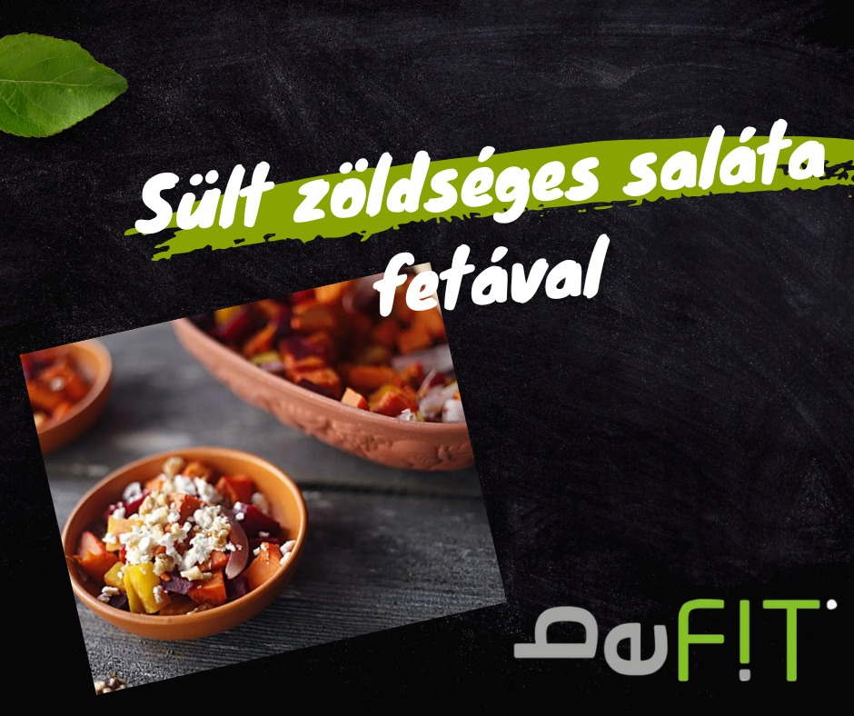 Sült zöldséges saláta fetával
