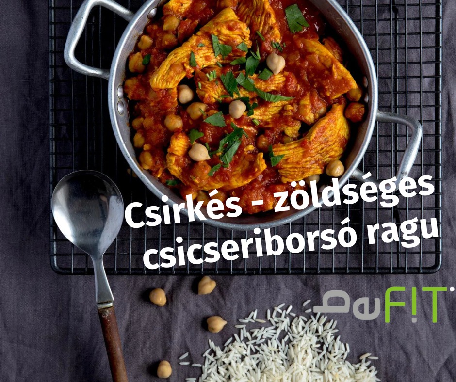 Csirkés-zöldséges csicseriborsó ragu
