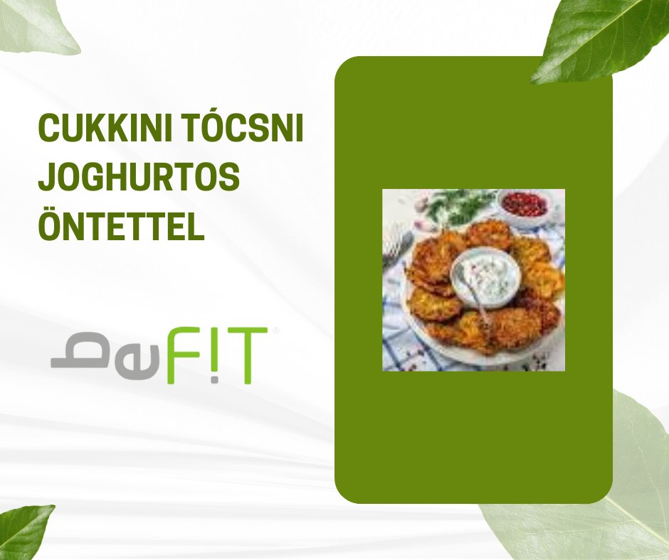 Cukkini tócsni joghurtos öntettel