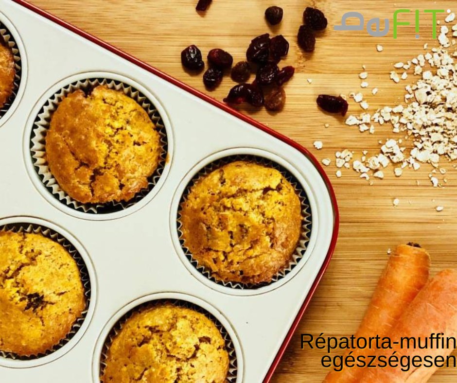 Répatorta-muffin egészségesen